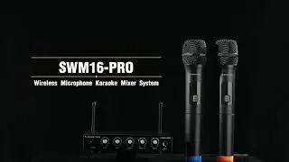 Sound Town SWM16 PRO™ Wireless Microphone Karaoke Mixer System with Optical (Toslink), AUX, and 1/4"