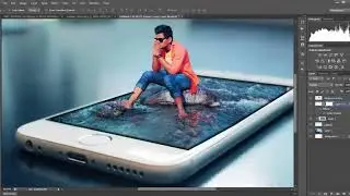 3d  MOBILE manipulation   Photoshop Tutorial