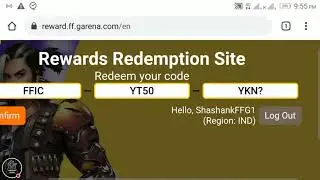 Free Fire Live Redeem Code Giveaway || Toady New Redeem Code