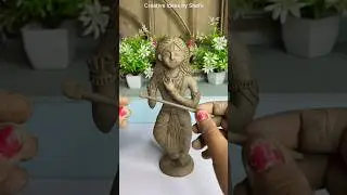 DIY clay how to make Shri Krishna idol #shorts