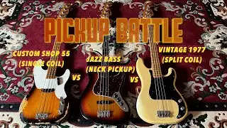Fender PICKUP COMPARISON "Precision split coil" VS "Jazz neck pickup" VS "P55 single coil"