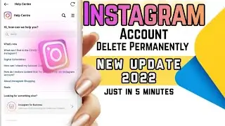 How to Delete Instagram Account Permanently || new Update 2022|| urdu handi
