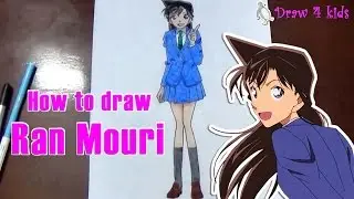 How to draw Ran Mouri from Detective Conan | D4K