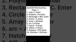 Important Shortcut Keys In AutoCAD