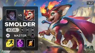 Smolder vs Sylas Mid - KR Master - Patch 14.2 Season 14