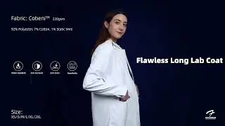 Long White Lab Coat—Flawless | FUYI Lab Coat