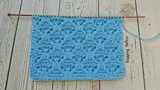 ШИКАРНЫЙ Ажурный Узор Спицами ГРИБОЧКИ | How to knit Lace mushrooms stitch pattern