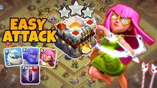 Simple & Mudah Serangan TH 11 - Ice Golem + Archer Super + Bowler + Bat Spell || Clash Of Clans
