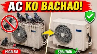 How to protect your AC outdoor panel from pigeons. अब कबूतर भी सोचने पर मजबूर हो जायेंगे।Ac related।