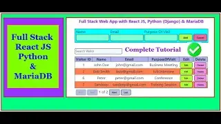 FULL STACK DEVELOPERS! Boost Your Full Stack with React JS, Python & MariaDB | Complete Tutorial