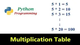 How to make multiplication table in python using while loop (part-6)