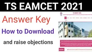 TS Eamcet 2021 Answer key|How to download answer key of ts eamcet 2021
