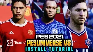 How to get 2021-22 Transfers & Kits - PESUNIVERSE V8 Option File Install Tutorial eFootball PES 2021