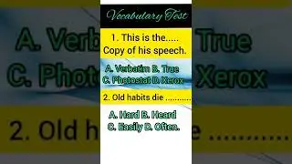 Vocabulary Test