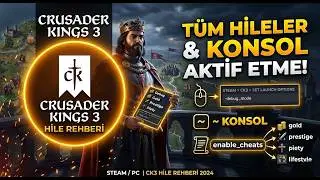 CRUSADER KINGS 3 ALL CHEATS AND CONSOLE ACTIVATION! (CK3 Cheat Guide)