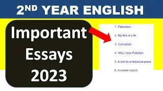 2nd year English important English essays 2023
