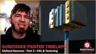 Substance Painter Timelapse Texturing - PBR Stylized War Hammer