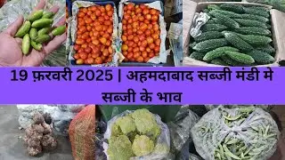 Ahmedabad wholesale vegetable market | 19 February 2025 | अहमदाबाद सब्जी मंडी मे सब्जी के भाव...