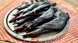 Spooky grilled Devils claw chicken wings for Halloween!