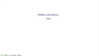 Command line basics: uniq
