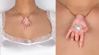 Clay Pearl Hand Necklace