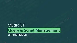 Studio 3T's Script & Query Management | For MongoDB