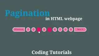 Pagination in HTML webpage | Shorts | Coding Tutorials
