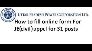 How to fill uppcl JE civil form for 31 post | uppcl JE form kaise bhare