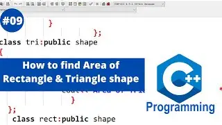 How to find Area of Rectangle & Triangle shape using Inheritance concept in  C++ | Technology Expert