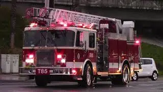 OCFA Truck 85 (Reserve) Responding