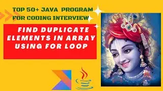 Java Program to Find Duplicates Elements in Java Array using for loop