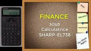 Finance avec SHARP EL-738/ Taux composé et doublement d'un capital