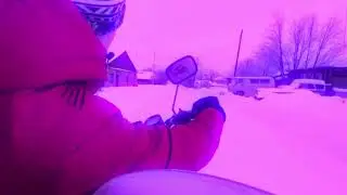 Хасаним по городу на машине и на мотоциклах (