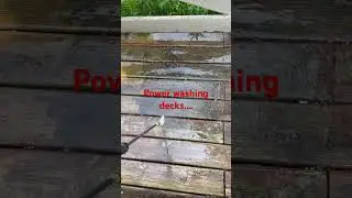 Power washing an older deck
