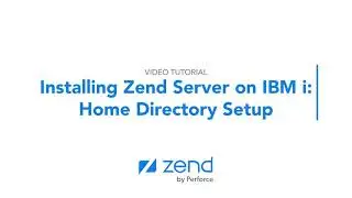 Installing Zend Server on IBM i - Home Directory Setup