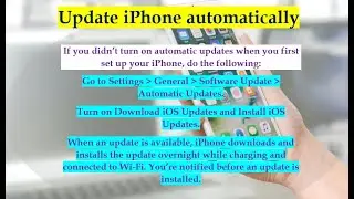 Update IPhone Automatically