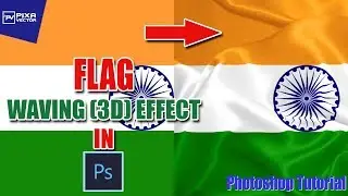 How to design Waving Flag or 3D flag in Photoshop | Photoshop Tutorial | PixaVector