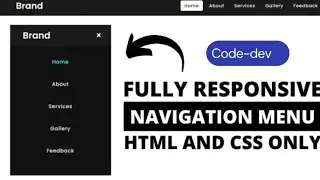 How to create responsive Navigation bar menu// Nav-bar//navigation menu. #html #css