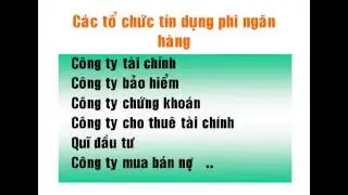 Ngân hàng thưong mại và các tổ chức tín dụng phi ngân hàng