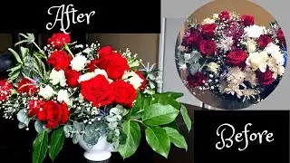 DIY FLORAL ARRANGEMENT ... Reusing Week - Old Bouquet