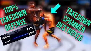 TAKEDOWN SPAMMER gets picked apart by Israel Adesanya | UFC 4