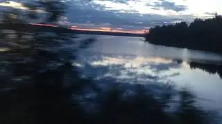 закат, озеро, Токсово