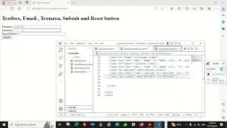 Form Controls: Creating Textbox, Email, Submit and Reset Button