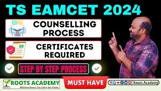 TS EAMCET 2024 Counselling Processes & Certificates Required Step By Step Process#eamcetcounselling