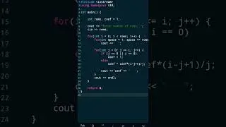 number triangle pattern in c++ ||