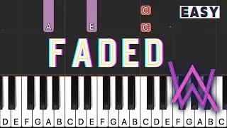 Alan Walker - Faded  | Piano Tutorial (EASY)