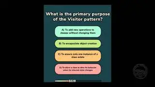 Visitor Design Pattern objective questions