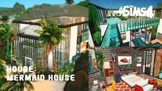 The Sims 4 | Mermaid House | No CC | Vlog | Download 🧜‍♀️🧜‍♂️🏠🌊🌴