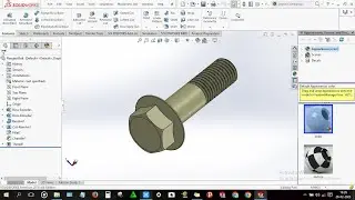 How to design Flanged bolt in solidworks