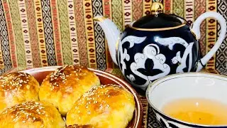 Национальный узбекский самса с тыквой.